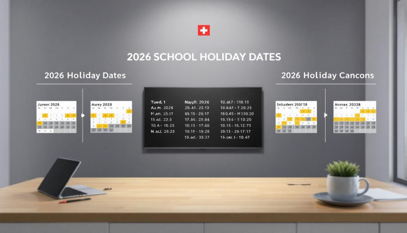 Vergleich der Schulferientermine 2026 in verschiedenen Kantonen